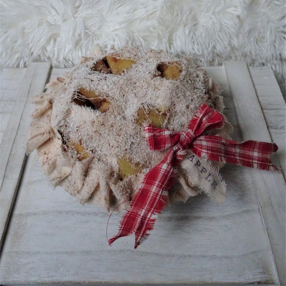Handmade Fake Faux Apple Pie - Farmhouse Decor